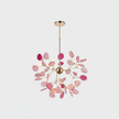 Agate Slice & Brass Chandelier