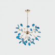Agate Slice & Brass Chandelier