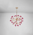 Agate Slice & Brass Chandelier