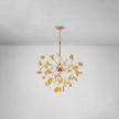 Agate Slice & Brass Chandelier