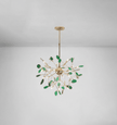 Agate Slice & Brass Chandelier