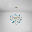 Agate Slice & Brass Chandelier