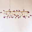 Agate Slice & Brass Chandelier