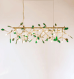 Agate Slice & Brass Chandelier