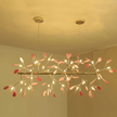 Agate Slice & Brass Chandelier