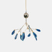 Agate Slice & Brass Chandelier