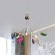 Agate Slice & Brass Chandelier