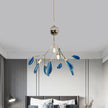 Agate Slice & Brass Chandelier