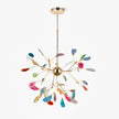 Agate Slice & Brass Chandelier