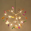 Agate Slice & Brass Chandelier