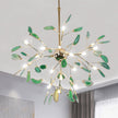 Agate Slice & Brass Chandelier