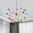 Agate Slice & Brass Chandelier