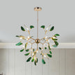 Agate Slice & Brass Chandelier