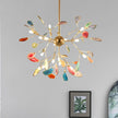 Agate Slice & Brass Chandelier
