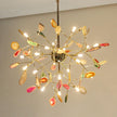 Agate Slice & Brass Chandelier