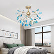 Agate Slice & Brass Chandelier