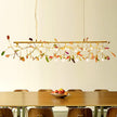Agate Slice & Brass Chandelier