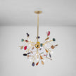 Agate Slice & Brass Chandelier