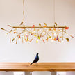 Agate Slice & Brass Chandelier