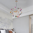 Agate Slice & Brass Chandelier