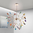Agate Slice & Brass Chandelier