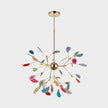 Agate Slice & Brass Chandelier