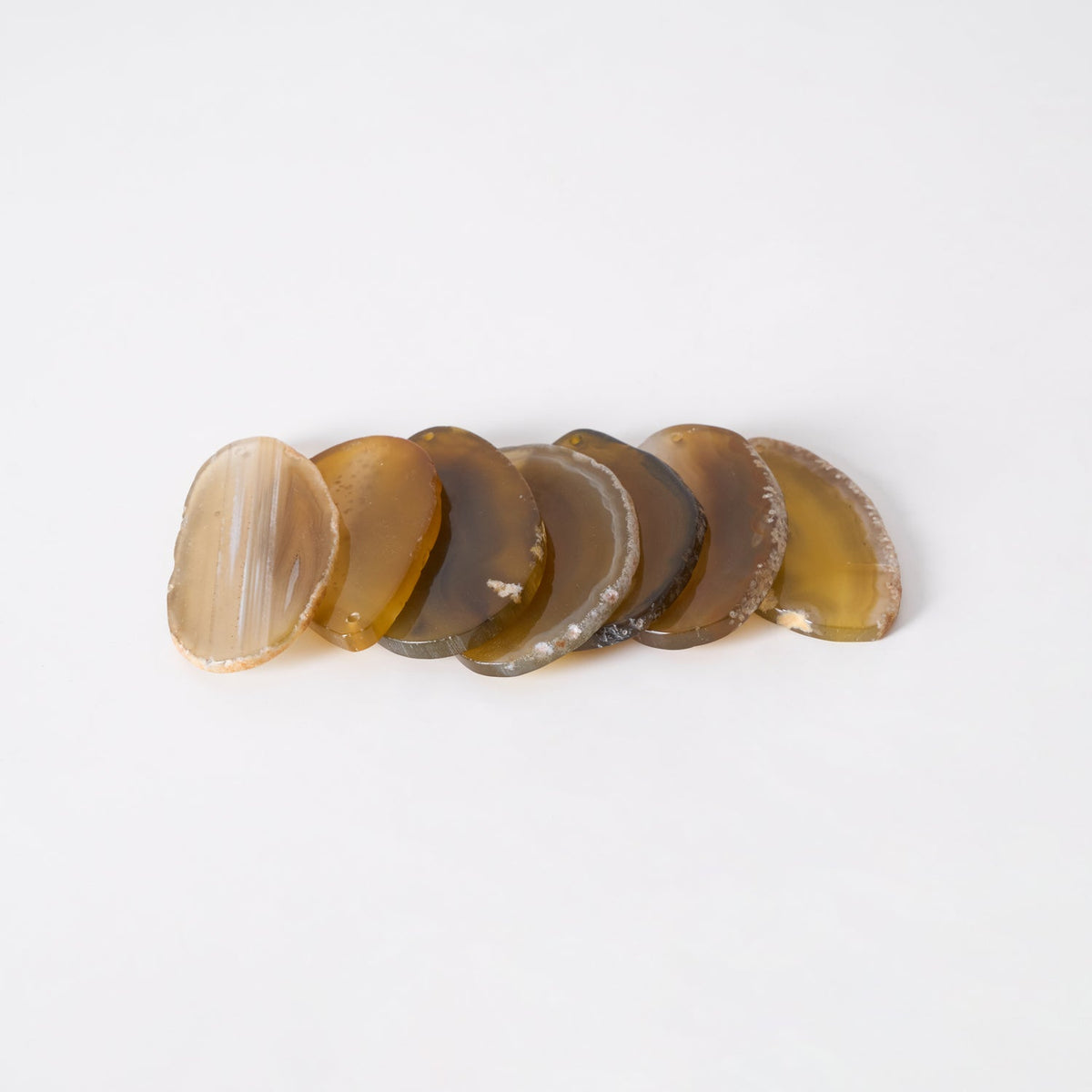 Agate Slice & Brass Chandelier