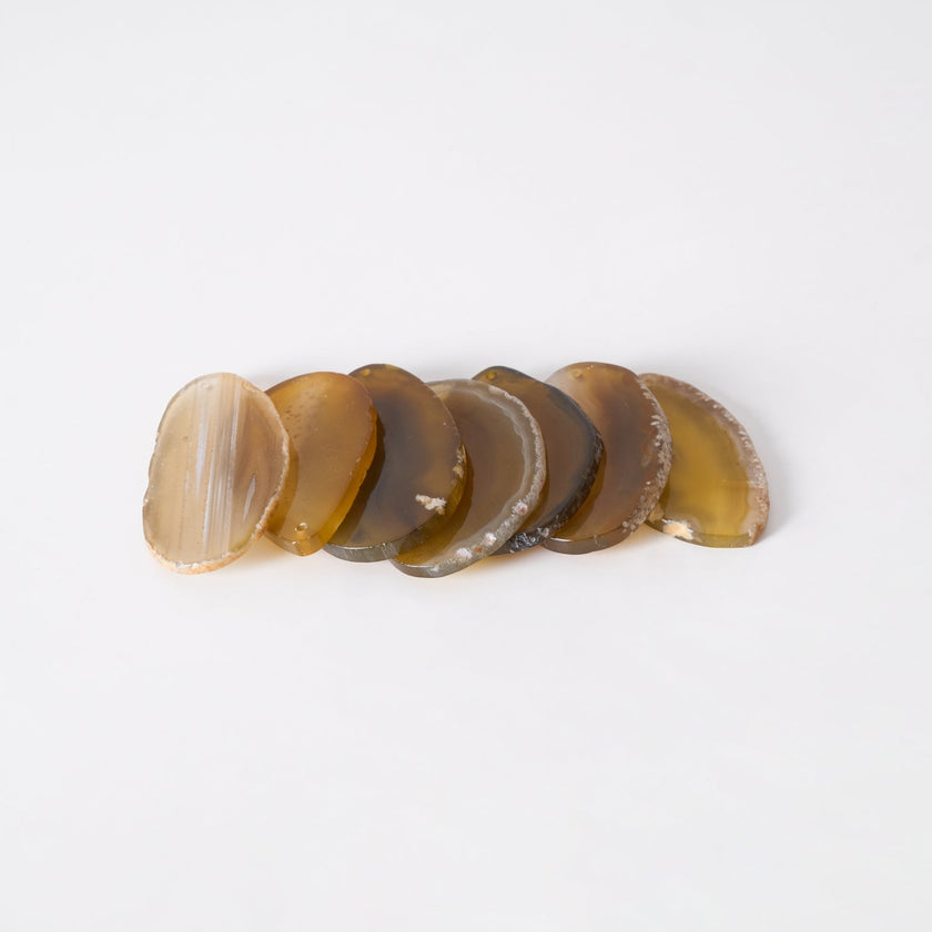 Agate Slice & Brass Chandelier