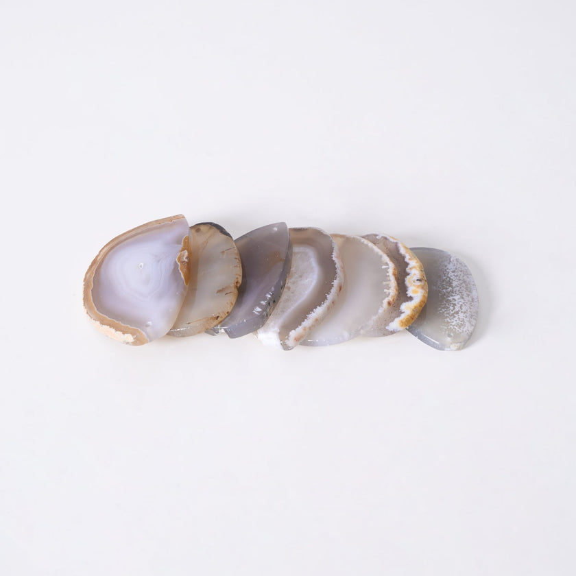 Agate Slice & Brass Chandelier