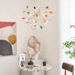 Agate Slice & Brass Chandelier