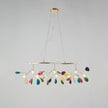 Agate Slice & Brass Chandelier