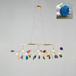 Agate Slice & Brass Chandelier