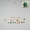 Agate Slice & Brass Chandelier