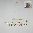 Agate Slice & Brass Chandelier