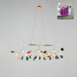 Agate Slice & Brass Chandelier