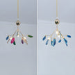 Agate Slice & Brass Chandelier