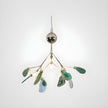 Agate Slice & Brass Chandelier