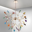 Agate Slice & Brass Chandelier