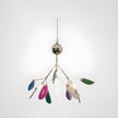 Agate Slice & Brass Chandelier