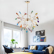 Agate Slice & Brass Chandelier