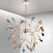 Agate Slice & Brass Chandelier