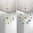 Agate Slice & Brass Chandelier
