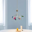 Agate Slice & Brass Chandelier