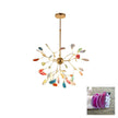Agate Slice & Brass Chandelier