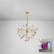 Agate Slice & Brass Chandelier