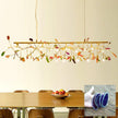 Agate Slice & Brass Chandelier