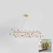 Agate Slice & Brass Chandelier