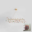 Agate Slice & Brass Chandelier