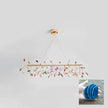 Agate Slice & Brass Chandelier