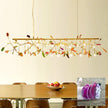 Agate Slice & Brass Chandelier
